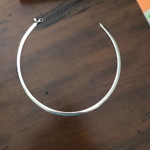 Reversible necklace. Silver and gold.